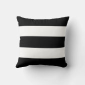 白黒の大きなストライプ クッション (裏面)