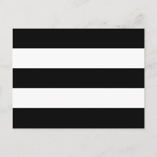 白黒の大きなストライプ ポストカード