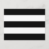 白黒の大きなストライプ ポストカード (正面)