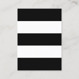 白黒の大きなストライプ 名刺