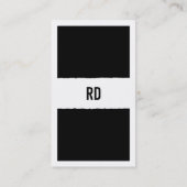 白黒の大きなダンがクロップ 名刺 (裏面)