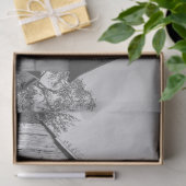 白黒の大きな木造の納屋 薄葉紙 (ギフト)