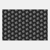 白黒の大きな雪 ラッピングペーパーシート (正面3)