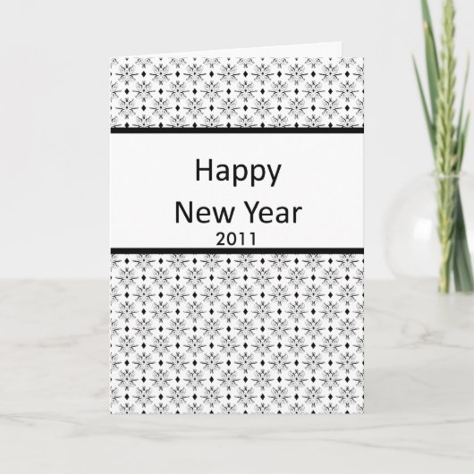 白黒の大晦日の挨拶カード2013 シーズンカード (正面)