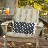 白黒の大水玉模様枕 アウトドアクッション (椅子)