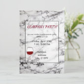 白黒の大理石とガラス 招待状 (スタンド正面)