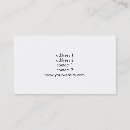 白黒の大理石のプロフェッショナルエレガント平野 名刺 (裏面)