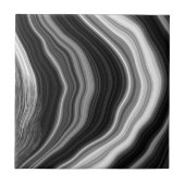 白黒の大理石の重ね合わせ効果タイル タイル (正面)