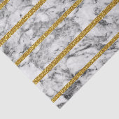 白黒の大理石の金ゴールドのグリッターの効果は縞で飾ります 薄葉紙 (詳細)