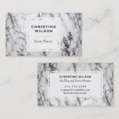 白黒の大理石イベントプランナー 名刺 (正面/裏面)