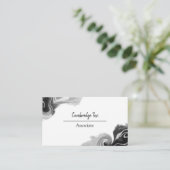 白黒の大理石クラス 名刺 (スタンド正面)