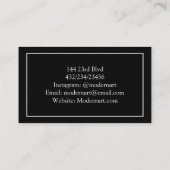 白黒の大理石クラス 名刺 (裏面)