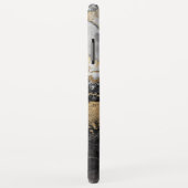 白黒の大理石ゴールド箔パーソナライズされた Case-Mate iPhoneケース (裏面/右)