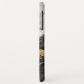 白黒の大理石ゴールド箔パーソナライズされた Case-Mate iPhoneケース (裏面/左)