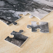 白黒の大理石テクスチャパターン ジグソーパズル (側面)