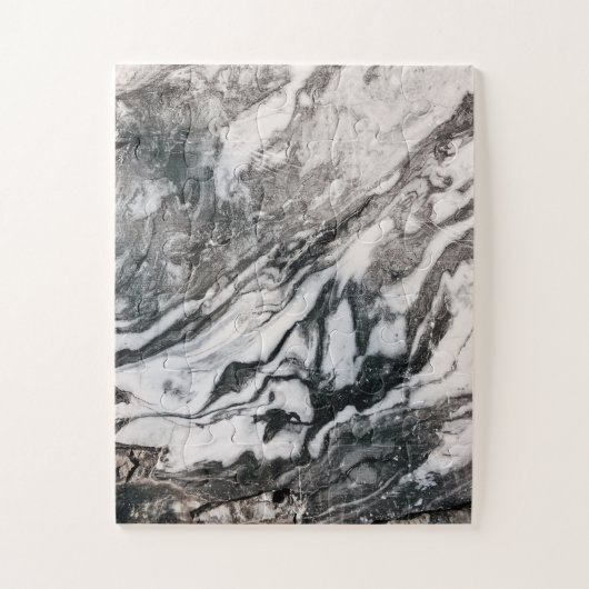 白黒の大理石テクスチャパターン ジグソーパズル (縦)