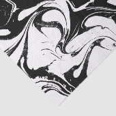 白黒の大理石テクス渦巻形のチャ 薄葉紙 (詳細)