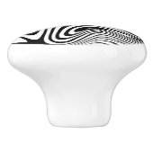 白黒の大理石パターン セラミックノブ (側面)