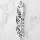 白黒の大理石パターン ソムリエナイフ (裏面)