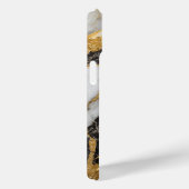 白黒の大理石パターン(金ゴールド付) Case-Mate iPhoneケース (裏面 / 右)