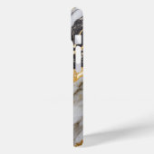 白黒の大理石パターン(金ゴールド付) Case-Mate iPhoneケース (裏面 / 左)