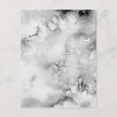 白黒の大理石フレームウェディングレセプション エンクロージャーカード (裏面)