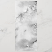 白黒の大理石フレームスクリフォーマルプト結婚ズ メニュー (裏面)