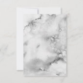 白黒の大理石フレームスクリフォーマルプト結婚ズ 出欠カード (裏面)