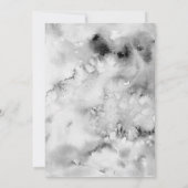 白黒の大理石フレームスクリフォーマルプト結婚ズ 招待状 (裏面)