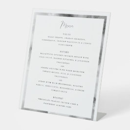 白黒の大理石フレームスクリプフォーマルト 台座サイン