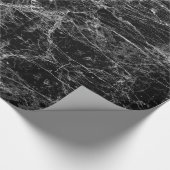 白黒の大理石モダンパタフェイクーン ラッピングペーパー (角)