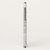 白黒の大理石モノグラム Case-Mate iPhoneケース (裏面/左)