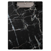 白黒の大理石模様 クリップボード (正面)