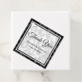 白黒の大理石結婚の感謝 フェイバータグ (インサイチュ)