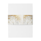 白黒の大理石結婚の 招待状ベリーバンド (裏面例)