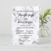 白黒の大理石結婚の 招待状 (スタンド正面)