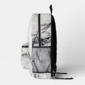 白黒の大理石類 プリントバックパック (右)