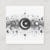 白黒の天体QRコード エンクロージャーカード (裏面)