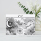 白黒の天月応答カード (スタンド正面)