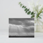 白黒の太陽光線 ポストカード (スタンド正面)