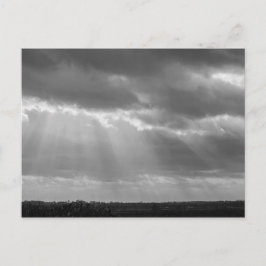 白黒の太陽光線 ポストカード