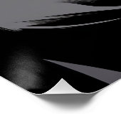 白黒の女性ポートレート ポスター (コーナー)