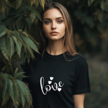 白黒の女性用Tシャツ