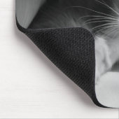 白黒の子天写真 マウスパッド (コーナー)