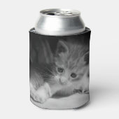 白黒の子天写真 缶クーラー (缶正面)