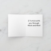 白黒の子犬のノートカード カード (内部)