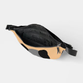 白黒の子犬のパーソナライズされた子供 ファニーパック (見開き)