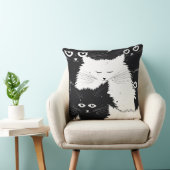 白黒の子猫装飾用クッション クッション (椅子)