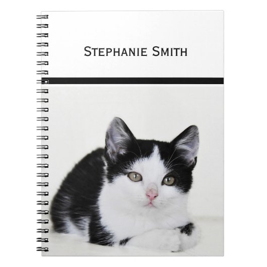 白黒の子猫 ノートブック (正面)