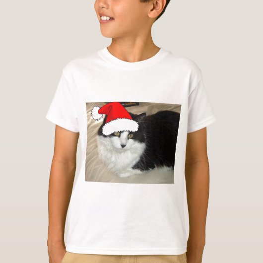 白黒の子猫 Tシャツ (正面)